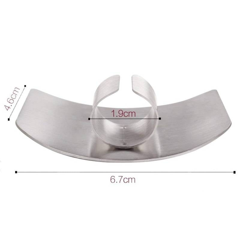 Metallic object with dimensions labeled on a white background