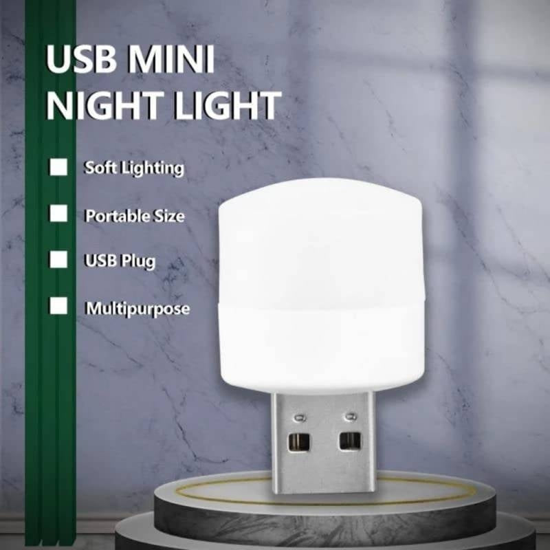 Mini USB LED Night Light – Compact Plug-in Eye Protection Lamp for Bedroom, Laptop & Power Bank