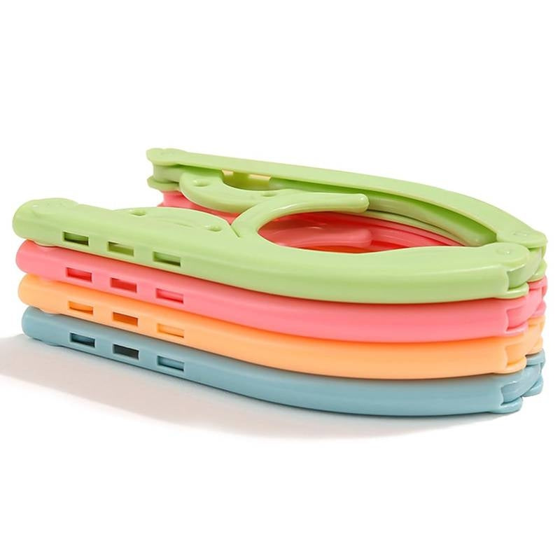 Portable Foldable Travel Hangers - Space-Saving Lightweight Clothes Drying Rack (Pack of 4)