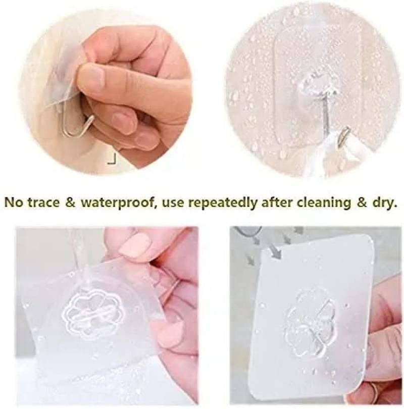 Reusable cleaning pad with text indicating no trace and waterproof properties.