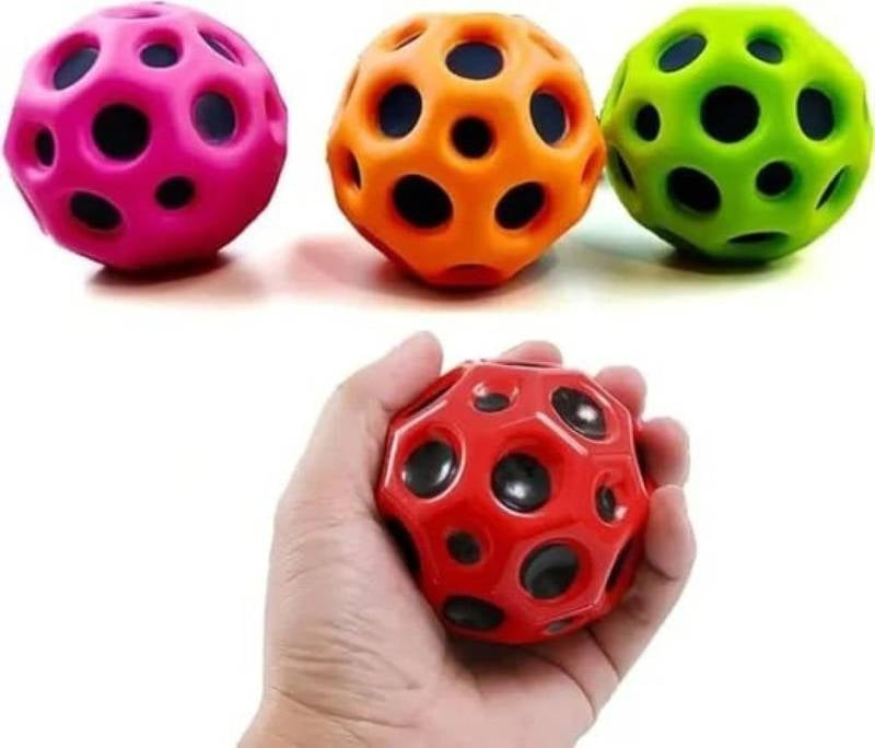 High-Bounce Moon Ball Space Ball – Extreme Gravity-Defying Bouncing Ball with Unique "Pop" Sound – Durable Easy-Grip Sensory Toy for Kids & Adults – Perfect for Games, Fitness & Stress Relief