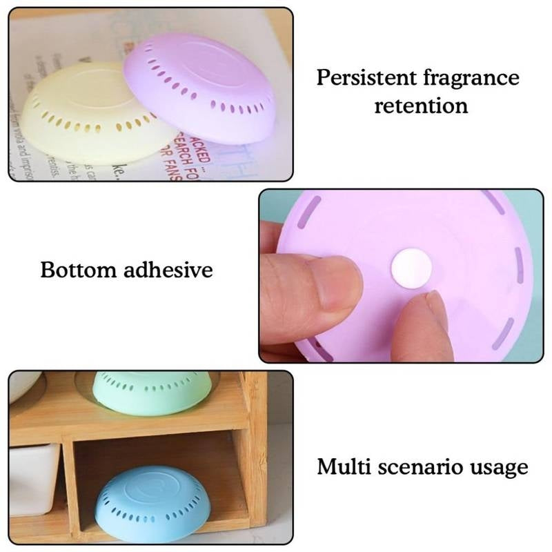 Product with adhesive feature and fragrance retention shown in images
