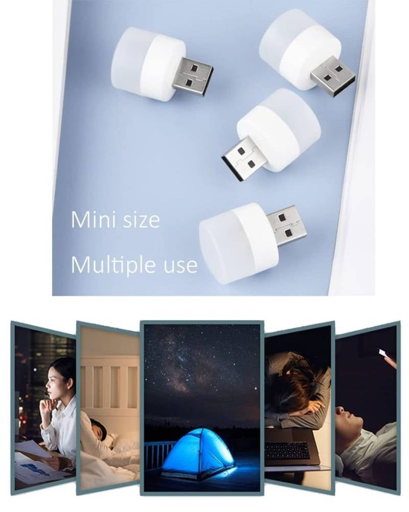 Mini USB LED Night Light – Compact Plug-in Eye Protection Lamp for Bedroom, Laptop & Power Bank