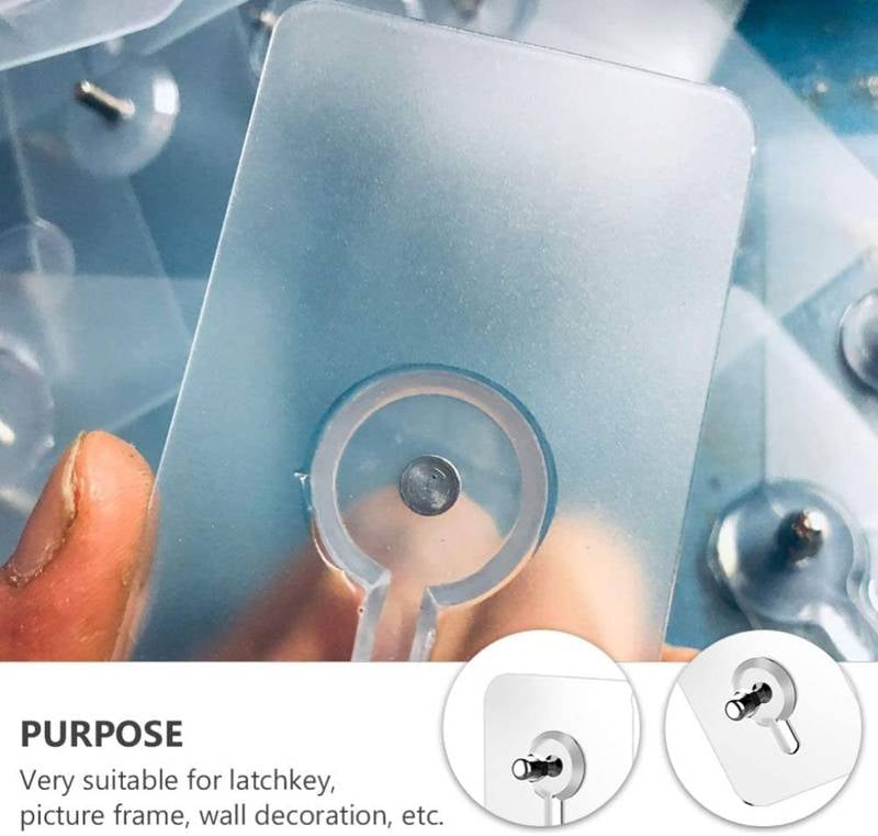 Professional Vertical Adhesive Wall Nails – Heavy-Duty No-Drill Picture Hangers & Screw-Free Wall Hooks (Piece-10)