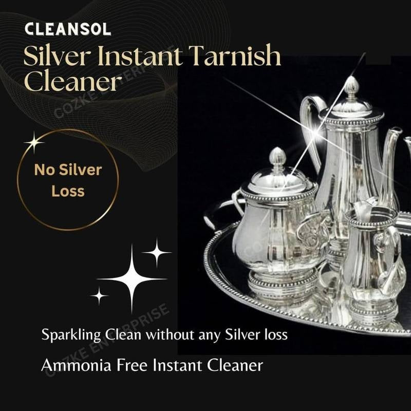 Silver Dip Cleaner Liquid for Jewelry – Instant Silver Polish Cleaning Solution (Removes Tarnish in Seconds)