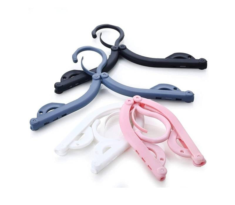Portable Foldable Travel Hangers - Space-Saving Lightweight Clothes Drying Rack (Pack of 4)