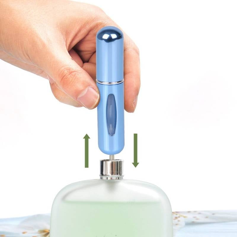5ml Mini Refillable Perfume Atomizer Spray Bottle – Portable Travel Scent Pump Case for Handbags & Pockets