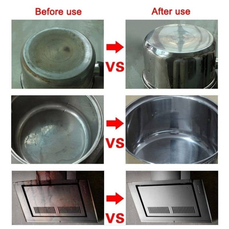 Boom Wash Stainless Steel Cleaning Paste – Heavy Duty Cookware & Oven Cleaner for Rust & Stain Removal (500g)