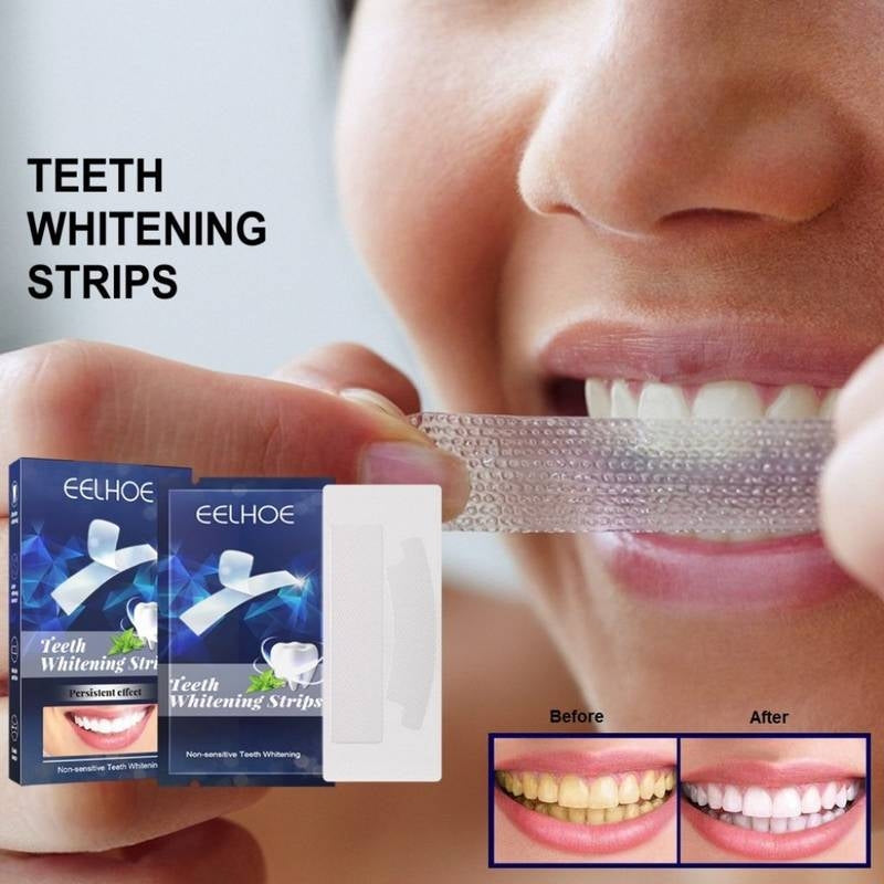 Eelhoe Teeth Whitening Strips (7-Pair Box Set) – Advanced Non-Sensitive Home Dental Whitening Kit